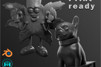3d sculpture, sculpt 3d character 3d model for 3d printing in zbrush and blender