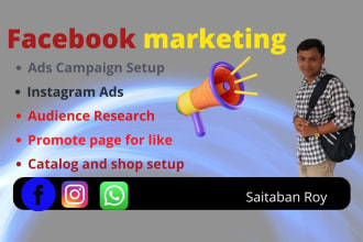 be create facebook ads, shopify fb ads, instagram ads and fb ads manager