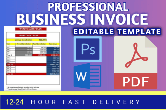 design invoice, quotation, letterhead template