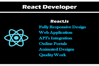 do front end web development in react js and javascript