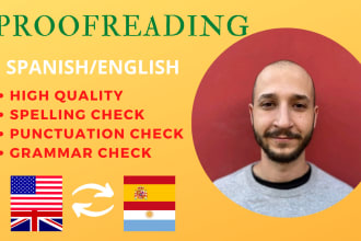 proofread your text in english or spanish