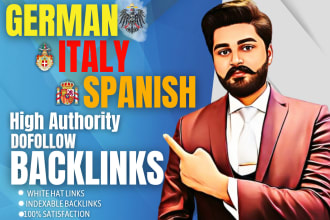 build german italy spanish high da authority seo dofollow backlinks service