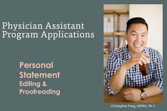review your pa school personal statement