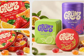 design packaging for cans, beverages, and food tins
