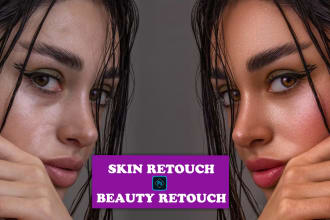 do skin retouching, beauty portrait retouch