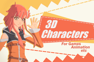 model and rig an anime 3d character for your game