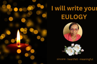 write a heartfelt and sincere funeral eulogy