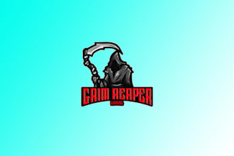 design outstanding grim reaper mascot logo with express delivery