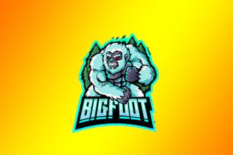 design super yeti gaming mascot logo with satisfaction guaranteed