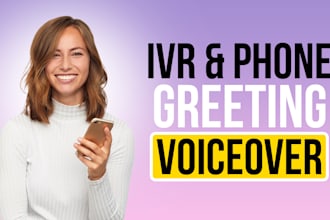 be your american female voiceover for phone messaging, IVR, voicemail greetings