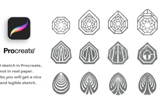 sketch logo ideas for your company in procreate