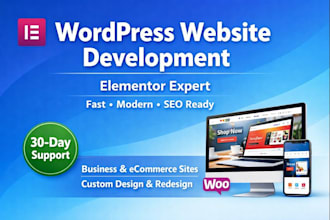 website development wordpress and elementor