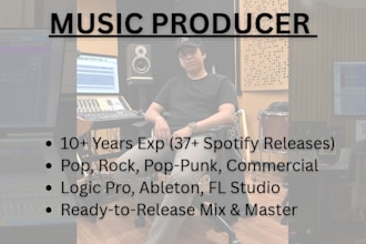 be your professional music producer and song arranger