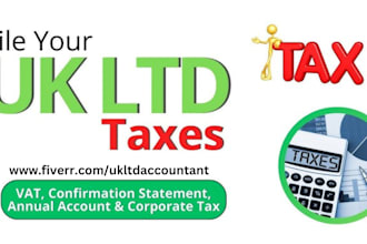 prepare UK ltd accounts and tax return ct600