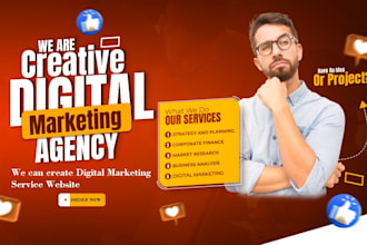 build a digital marketing agency website and startup website