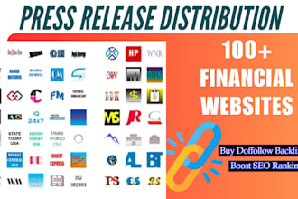 do press release distribution on big financial websites