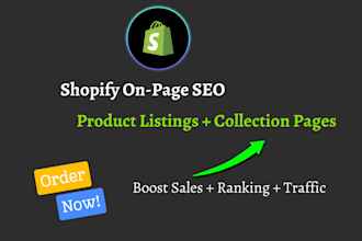seo optimize shopify listing and collection pages to boost sales