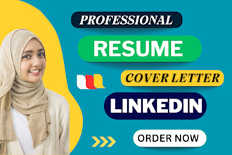 write and update resume, cover letter and linkedin