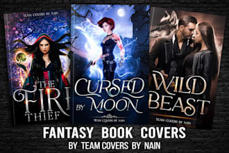 design fantasy, romance, horror, or thriller book cover design