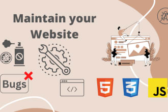 do modifications in your website and fix bugs