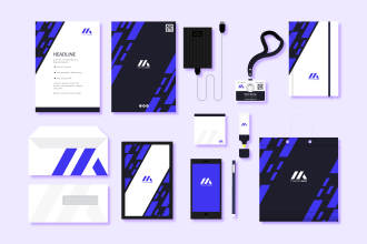 design corporate trendy brand logo and full brand identity or brand guides book