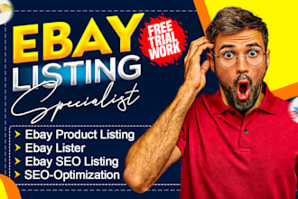 do ebay listing, ebay product listing, ebay SEO listing, ebay lister