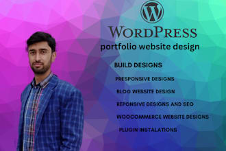 design a stunning  wordpress portfolio site for you