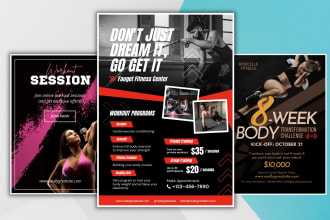 design sports, fitness, and gym flyers, and posters for you