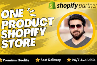 create branded one product shopify store single product dropshipping site
