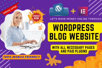 design superb wordpress blog website instantly with elementor pro in 12 hours
