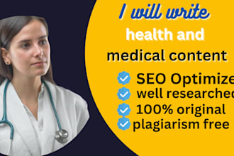 write expert health and medical content