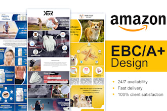 create modern amazon ebc design, a plus storefront design