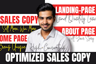 write high converting optimized sales copy, sales page copywriting