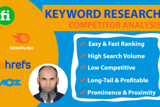 do advanced SEO keyword research and competitor analysis
