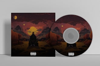 design custom album cover art for spotify and music