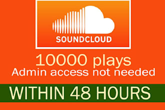 give You 18,000 SOUNDCLOUD Plays Within 48 to 72 Hours