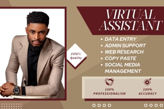 be your virtual assistant for data entry and web research