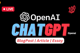 create chatgpt open ai chat gpt article blog posts essays