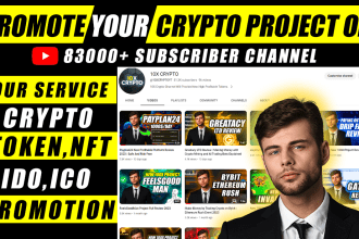 promote your crypto, token, and nft on youtube