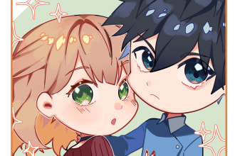 draw chibi anime style for you