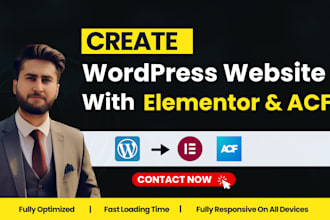 create wordpress website with elementor and acf or elementor pro