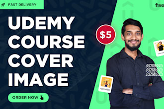 design stunning udemy course cover image and udemy thumbnail