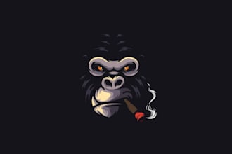 design gorilla logo with high quality service