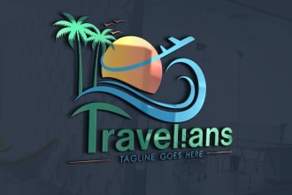 do travel agency hotel photography beach restaurant resort brand logo design