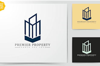 design your professional minimalist logo with copyrights