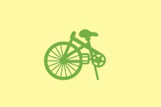 design bicycle logo with express delivery