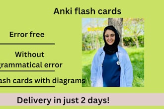 make anki cards and other flash cards related to any topic