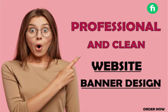 design clean and professional website banner