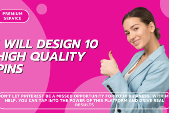 make ten high quality pinterest pins
