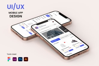 do UI UX design, website, dashboard, mobile app UI UX design in figma